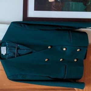 Vintage Green Wool Blazer Jacket